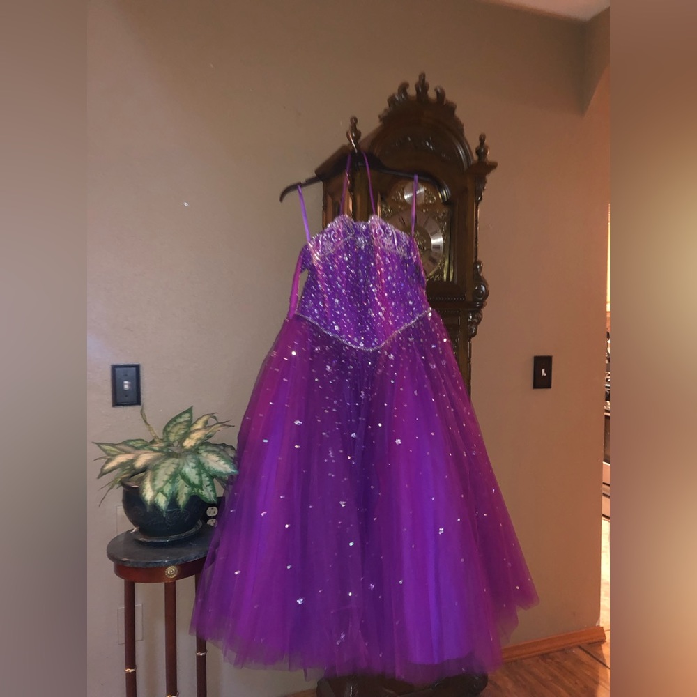 purple pageant dress